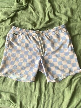 Lacoste pink and purple Checkered Swim Shorts